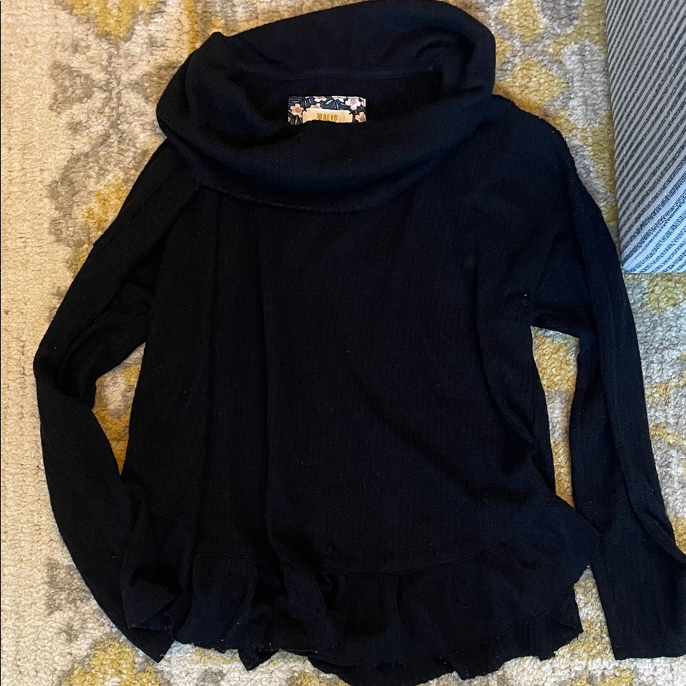 Black Anthropologie Maeve Turtleneck